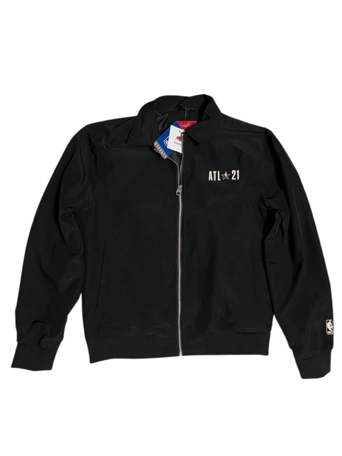 Sportiqe NBA All-Star 2021 Atlanta Flight Jacket Black NWT Size Small