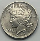 1921 Silver Peace Dollar Circulated