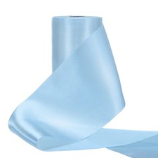 4 Inch Wide Satin Ribbon 22 Yards Single Face Solid Ribbon Blue