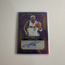 2023-24 Panini Obsidian Jason Terry Electric Etch Purple Flood Auto #38/49