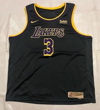 LOS ANGELES LAKERS #3 ANTHONY DAVIS EARNED EDITION SIZE 60 NIKE SWINGMAN JERSEY 