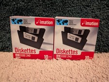 Imation 3.5" Floppy Disks Diskettes 25 Pack IBM Formatted 1.44MB 2HD Lot Of 2