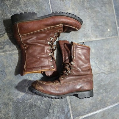 Red Wing Irish Setter Sport Boots Mens 7.5C Brown Leather Lace Up  vintage