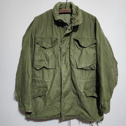 Vtg US Army M-65 Field Jacket Mens OG-107 Military Coat Vietnam Era Small Short