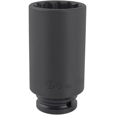 TECPO KRAFT-STECKSCHLÜSSEL-EINSATZ 1/2'' ZOLL 34mm ANTRIEBSWELLEN VIELZAHN NUSS