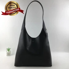 🎁 Real Photo CU044 Brooklyn Shoulder Bag 39 Handbag Natural Grain Leather Dark