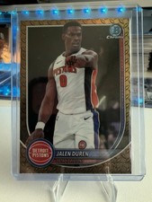 2025 Bowman Chrome Jalen Duran Detroit Pistons Green Refractor /100