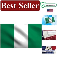 100% Polyester Nigerian Flag 2ft x 3ft | Vibrant Colors & Strong Metal Grommets