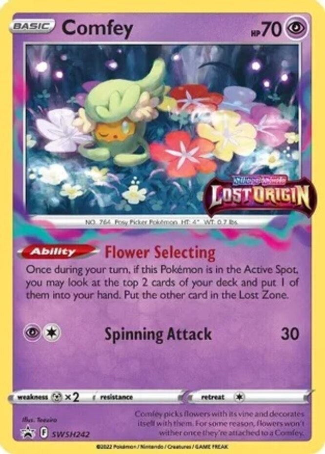 Comfey - SWSH242 - SWSH Black Star Promos NM, English Pokemon SWSH Black Star Pr