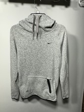 Nike Gray Funnel Neck Fleece Pullover Hoodie Women  s Small