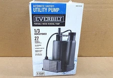 EVERBILT EBAU33 1/3 HP AUTOMATIC SUBMERSIBLE UTILITY PUMP WITH MINI-FLOAT SWITCH