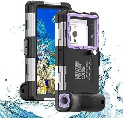 ShellBox 4,9-6,9 Zoll Handyhülle IP68 Wasserdicht & Staubdicht 2. Gen Schwarz-Lila