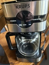 KRUPS Simply Brew 10 Cup Stainless Steel Coffee Maker with Digital Touch Screen