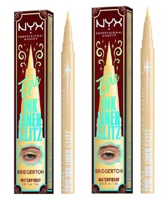NYX Professional Makeup Bridgerton Royal Epic Ink Liner Glitzed in Gold Set of 2