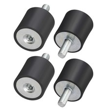 4PACK M4 Thread Male Female Rubber Mounts Vibration Isolators 15x15mm