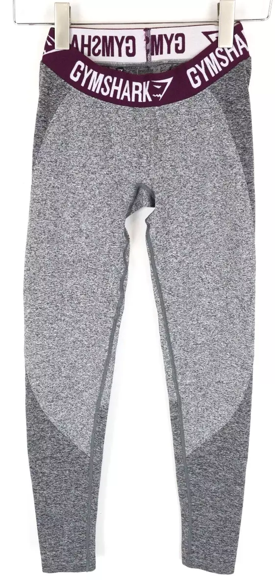 Gymshark Femme Sport Leggings S GRIS Extensible Logo Gym de Sport