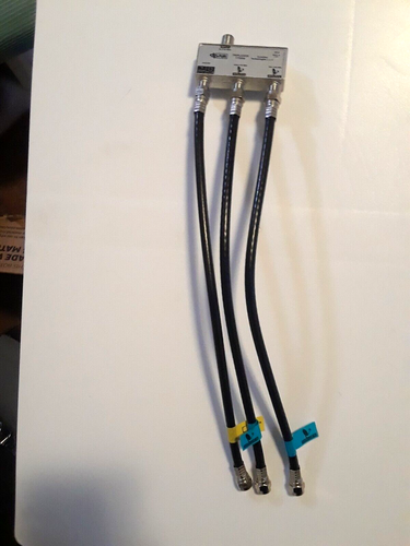 Echo Star 3-Way Coaxial Cable Splitter Triplexer With Cables