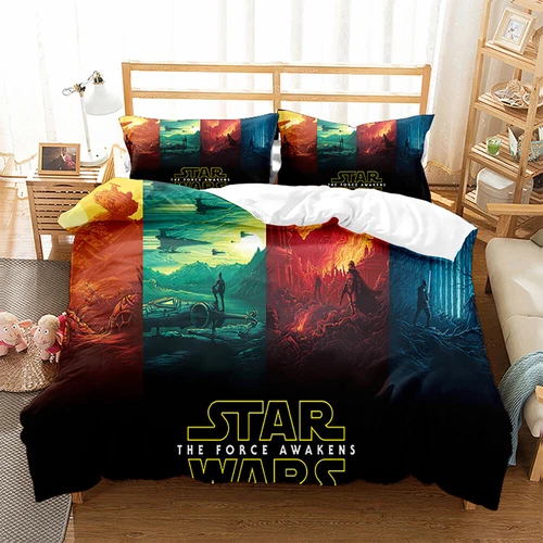 3D Star Wars Bettwäsche Set Jungen 135x200 200x200 Bettbezug Kissenbezüge 3tlg - Bild 14 von 16