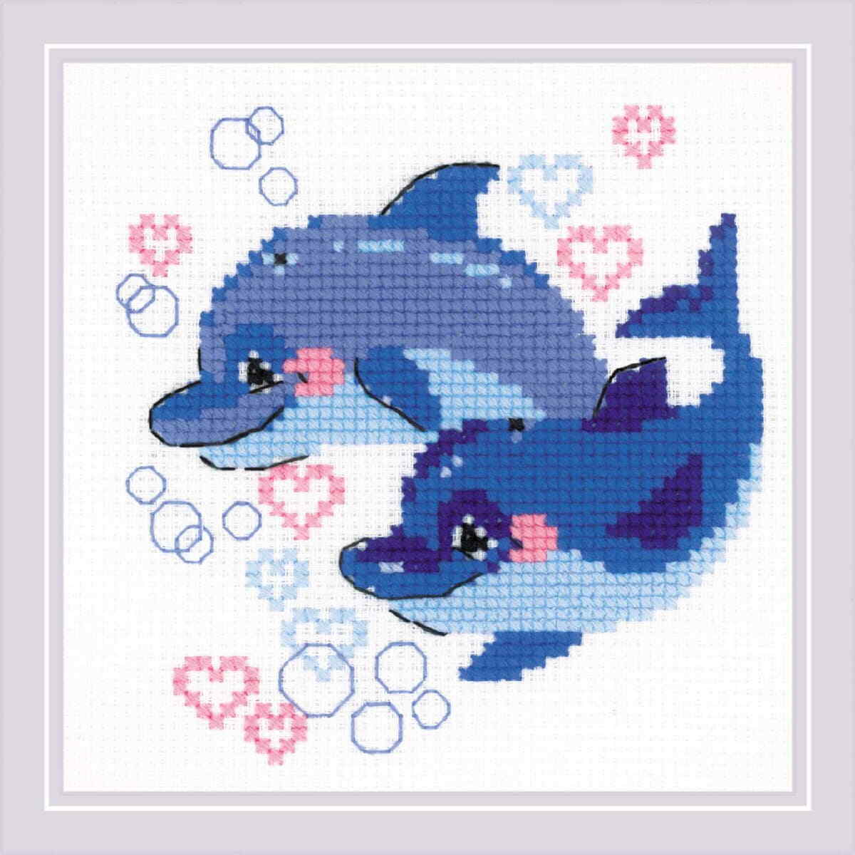 Riolis counted cross stitch kit ""Mare d amore"", 15x15cm, DIY