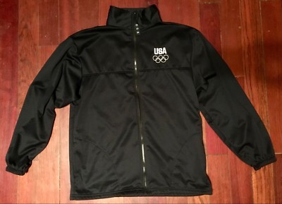 United States Olympic Committee Black Zip Up Team USA Jacket