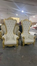 For Hire Gold and White  Throne Chair hire King & Queen!!!