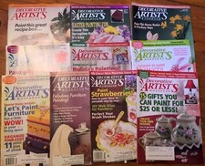 Decorative Artist's Workbook Tole Painting Magazines with Patterns Lot of 10