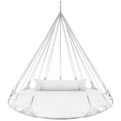  56'' Stylish Hanging Swing Nest - Premium Cotton Double Swing Nest - White