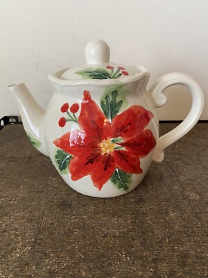 Teapot Designed By Max Cera  Holiday Bouquet  56 oz/7 cups