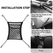 Layer Elastic Net Pocket Bag Between Car Seat Organizer Storage Mesh Holder USA