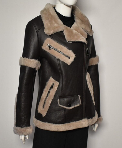 Luxus Designer Damen echte Lammfelljacke Fliegerjacke Gr.36 NEU - Bild 5 von 8