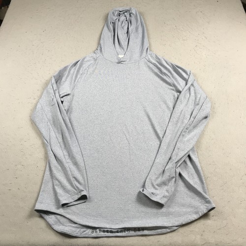 Lululemon Hoodie Mens Large Light Blue DrySense Pullover Stretch Gym Workout