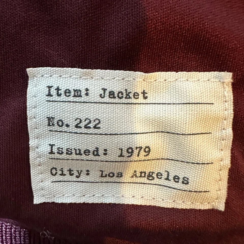 NEW Adam Levine Jacket Mens Medium Burgundy Polyester Full Zip Bomber Pocket - Image 4 of 4