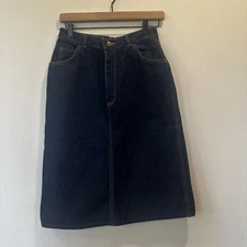 Vintage jean skirt / Dark Denim