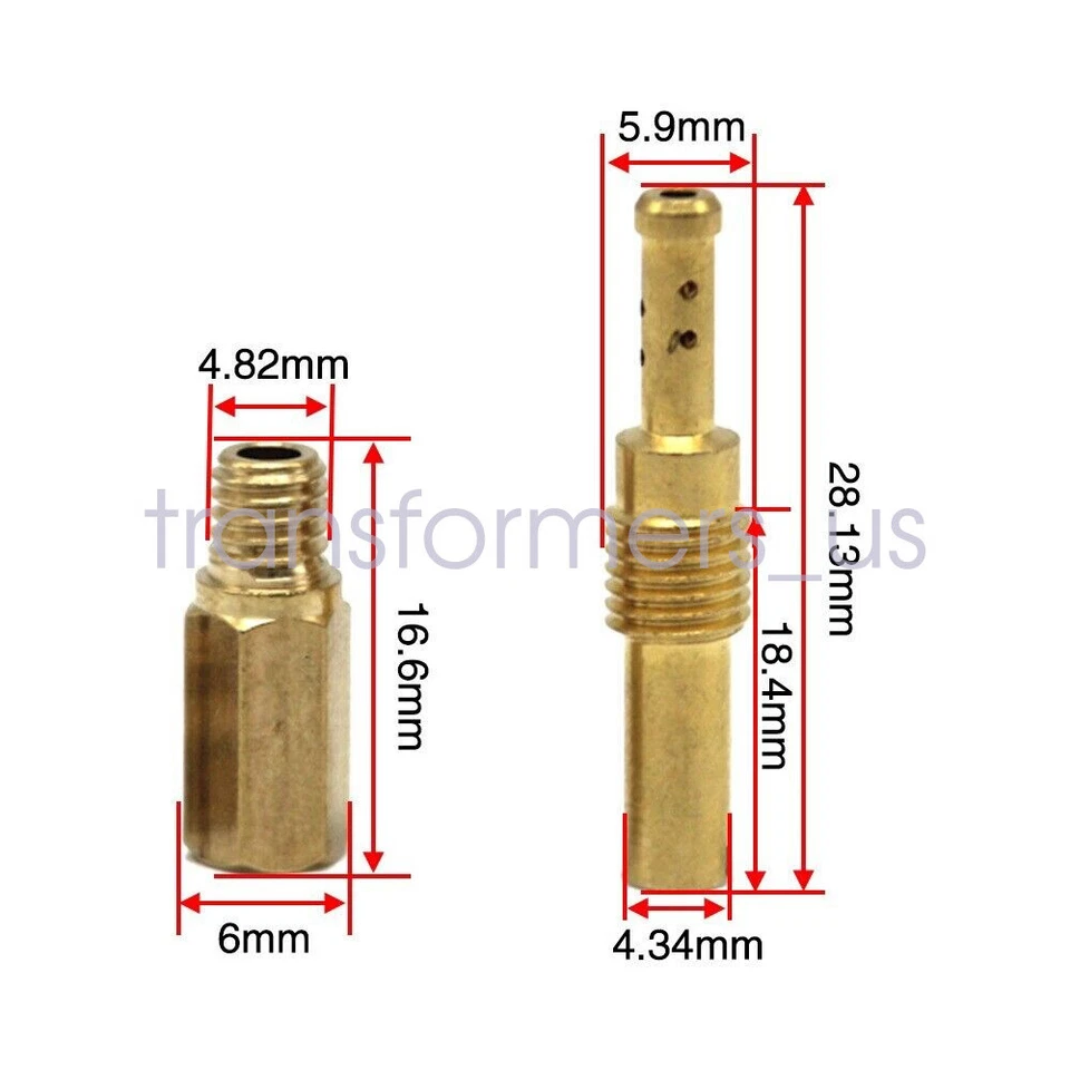 Kit de chorro principal de carburador de 10 piezas de chorro piloto lento y para PWK Keihin OKO CVK PWM Foto 2 de 4