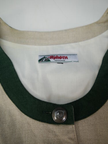 Trachtenmieder beige Alphorn Mieder mit Stickerei und Rüsche Corsage Gr.44 - Bild 5 von 5