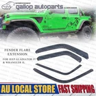 Front & Rear Fender Flares Extensions For Jeep Gladiator JT & Wrangler JL 2018+