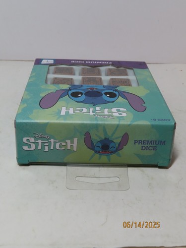 2021 USAopoly brand Disney Stitch Tiki style 6 premium dice w/ carrying case NIP - Picture 5 of 7