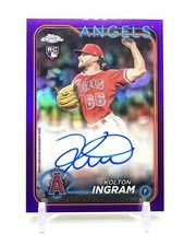 KOLTON INGRAM /250 RC ON CARD AUTO PURPLE REFRACTOR 2024 Topps Chrome Update