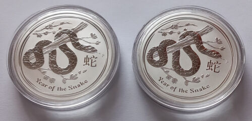 2x1 oz serpente lunar II 2013 argento in capsule originali in rotolo originale - Foto 1 di 2