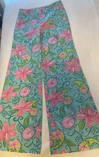 Lilly Pulitzer Vintage Pants White Label Beautiful Colors Wide Leg