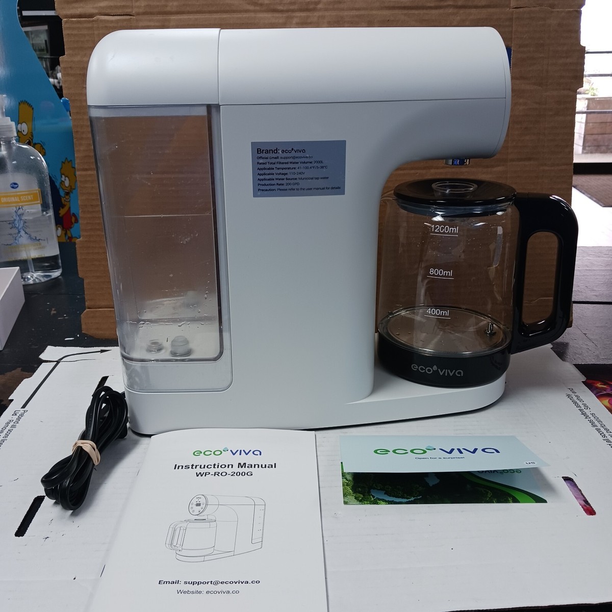Ecoviva Countertop Reverse Osmosis Water Filtration WP-RO-200G | eBay