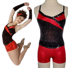 Lot of 9 Swing With Me Dance Costume Child 6x7-Leotards w/ Small Shorts  Mitts