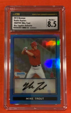 2013 Bowman Sterling Mike Trout 2009 Draft Sapphire Refractor Reprint CSG 8.5 NM