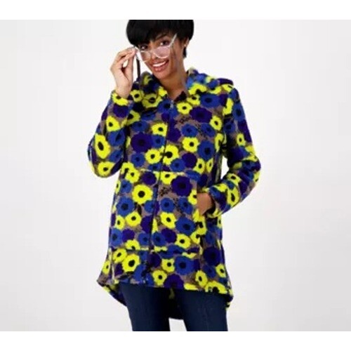Lug Echo Floral Fleece Zip Up Hoodie Jacket Cozy Comfy Cute 3X