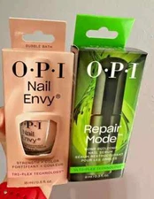 OPI Repair Mode Serum + Tri-Flex Nail Envy Strengthener Polish Combo, Pick Color
