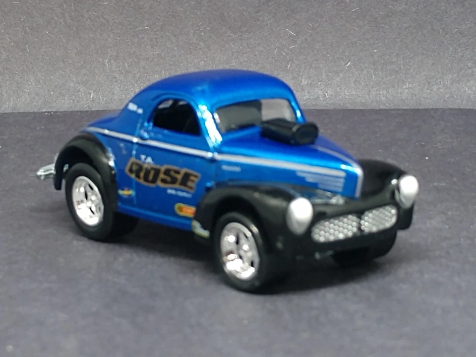 CUPÉ WILLYS VINTAGE NHRA 1940 '40 ESCALA 1/64 COLECCIONABLE EDICIÓN LIMITADA AZUL Foto 3 de 4