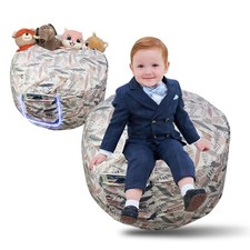 Bean Bag Chair Cover -(NO Beans) for Kids Teens, Zipper Opening, Soft Velvet,...