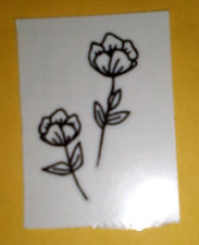 Two Inked By Dani Temporäres Tattoo - skurrile Blumen - Hergestellt in den USA
