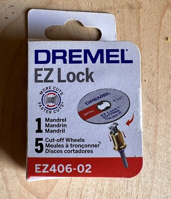#ad Dremel Genuine 1 1 2quot; 3.2 mm EZ Lock Cut Off Wheel Starter Kit EZ406 02 $19.59