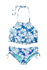 Raisins Big Girls In Bloom Guava Island Two-Piece Swimsuit Blue Size 7 C740122